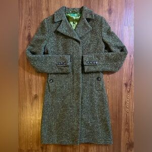 United Colors Of Benetton Women’s Green Wool Blend Four Button Jacket